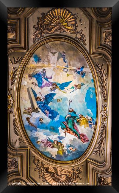 Saint Francis Mary Fresco Metropolitan Cathedral Basilica Santia Framed Print by William Perry