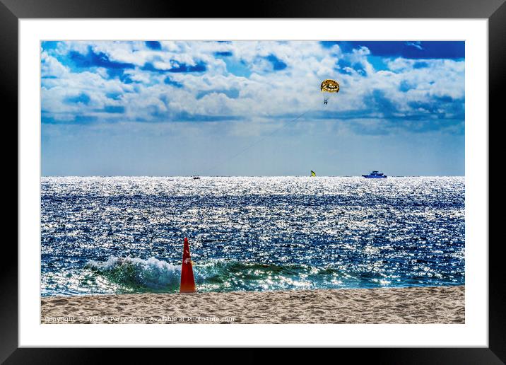 Blue Ocean Fort Lauderdale Florida Framed Mounted Print by William Perry