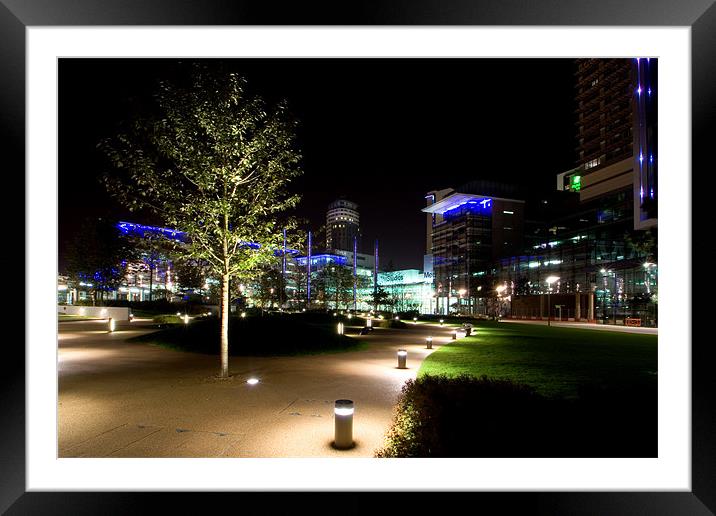 Salford Quays Media City Framed Mounted Print by Wayne Molyneux