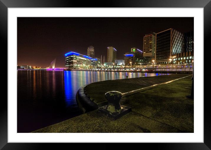 Salford Quays Media City Framed Mounted Print by Wayne Molyneux