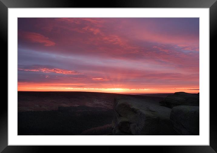 Hot Winter Sunrise Framed Mounted Print by Wayne Molyneux
