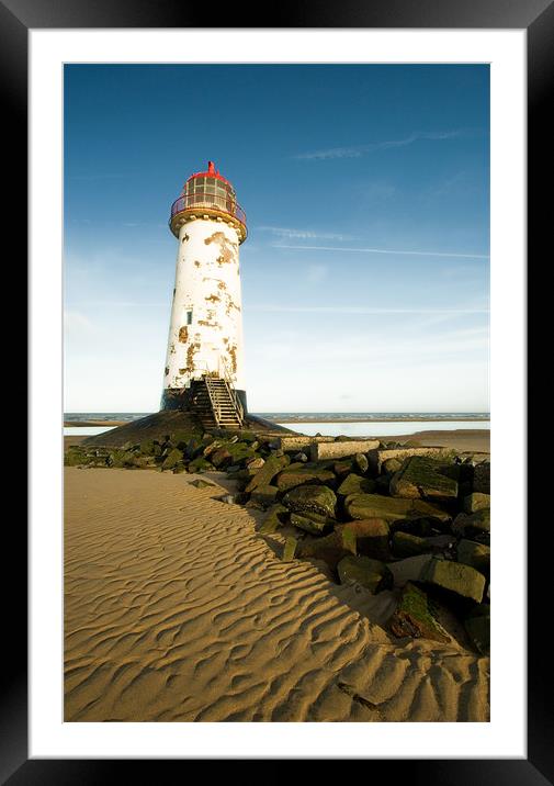 Lighthouse at Talacre Framed Mounted Print by Wayne Molyneux