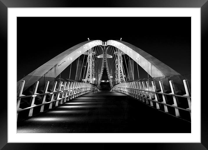 Millenium Bridge at Salford Quays Framed Mounted Print by Wayne Molyneux