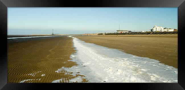 Frozen tide mark Framed Print by Wayne Molyneux