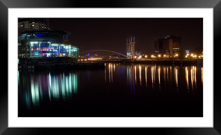 Salford Quays Theatre Framed Mounted Print by Wayne Molyneux