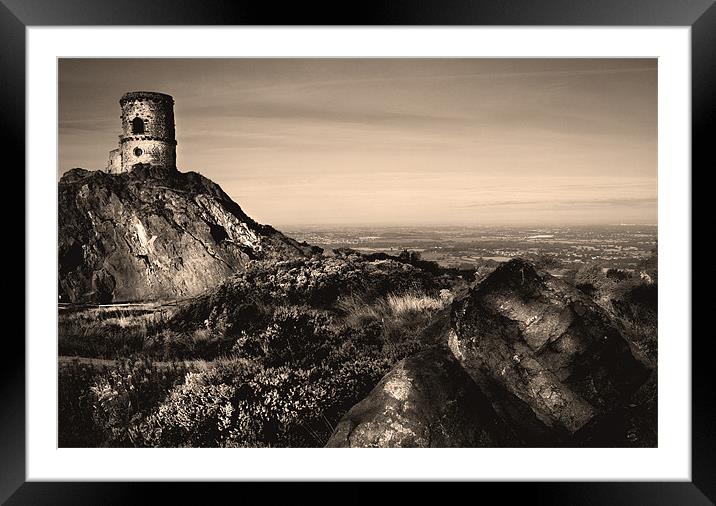 Cheshire Plains from Mow Cop Framed Mounted Print by Wayne Molyneux