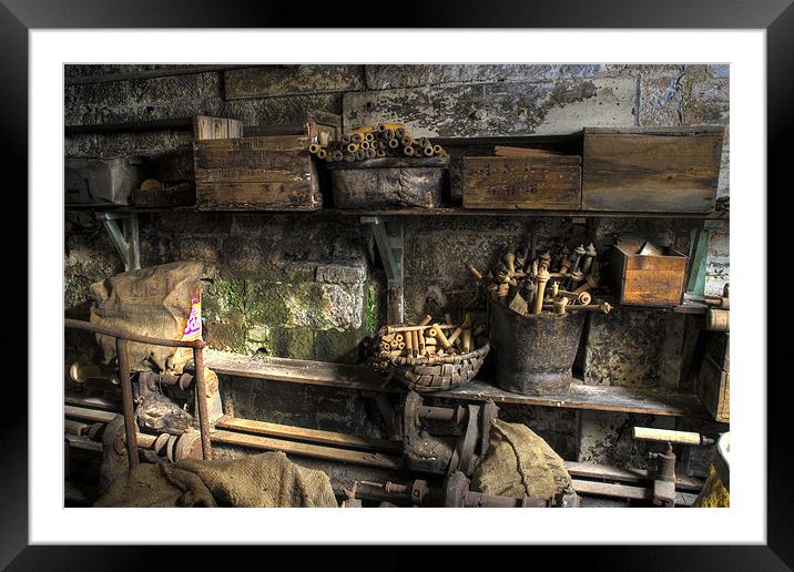 Carpenters Bobbin Shop Framed Mounted Print by Wayne Molyneux