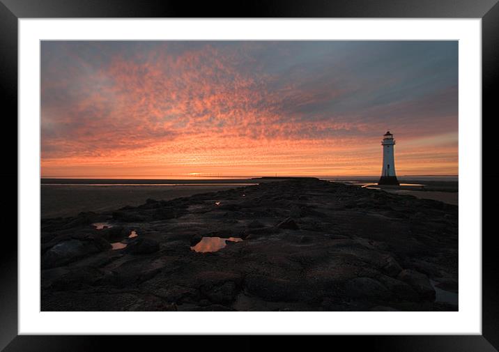 New Brighton Sunset Framed Mounted Print by Wayne Molyneux