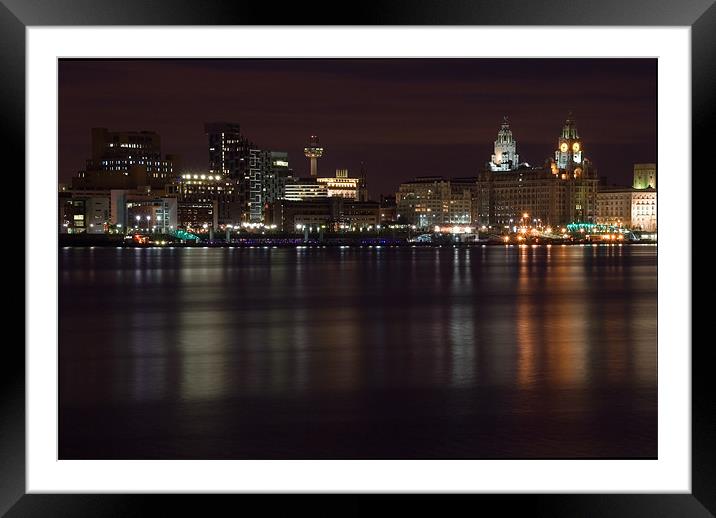 Liverpool River Mersey Framed Mounted Print by Wayne Molyneux