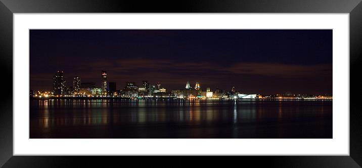 Liverpool River Mersey Framed Mounted Print by Wayne Molyneux