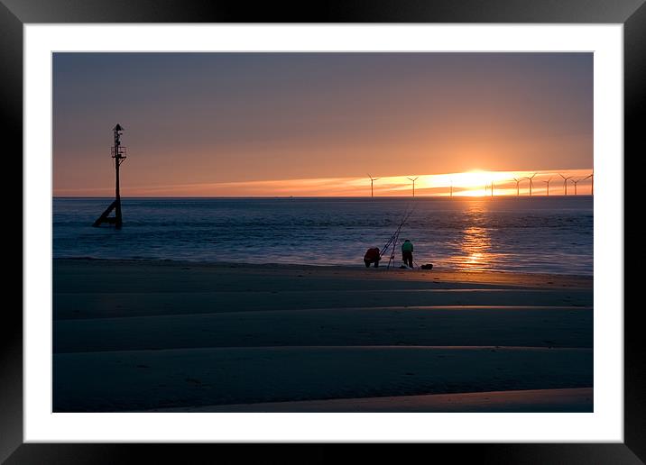Beach Casters on The Wirral Framed Mounted Print by Wayne Molyneux