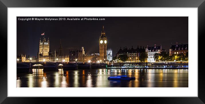 Big Ben & Parliament Framed Mounted Print by Wayne Molyneux