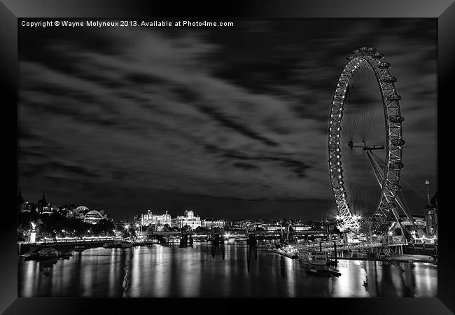 The London Eye Framed Print by Wayne Molyneux