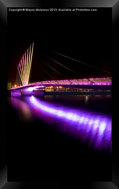 Media Bridge Salford Framed Print by Wayne Molyneux