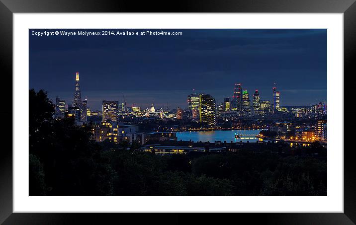  London Panorama Framed Mounted Print by Wayne Molyneux