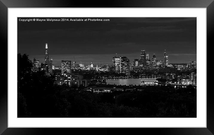  London Cityscape Framed Mounted Print by Wayne Molyneux
