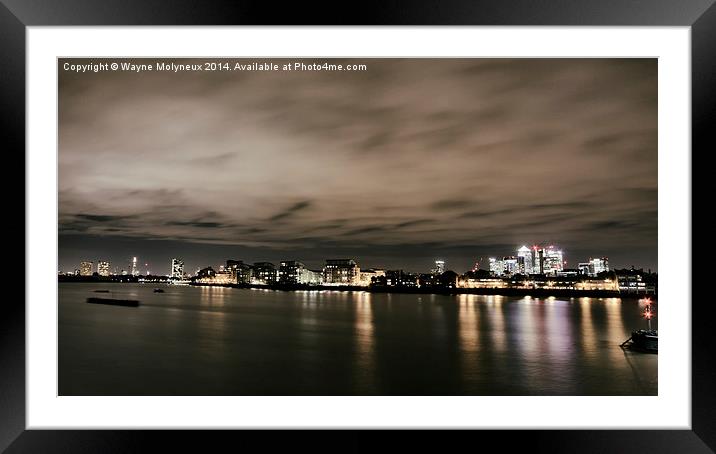River Thames Cityscape Framed Mounted Print by Wayne Molyneux