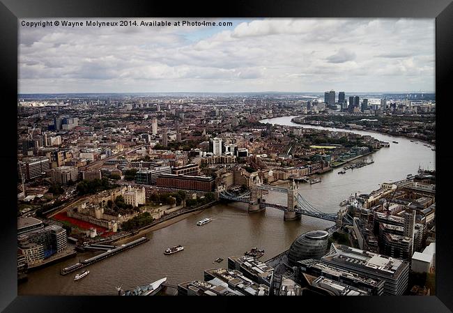 London from The Shard  Framed Print by Wayne Molyneux