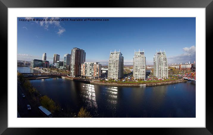  Salford Quays Manchester Framed Mounted Print by Wayne Molyneux