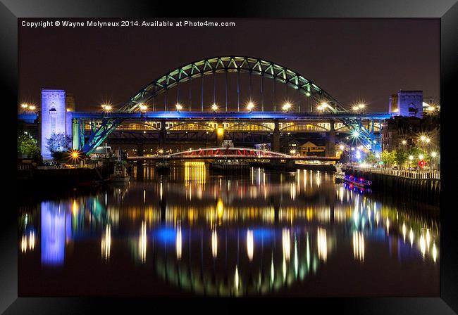  Tyne Bridges Framed Print by Wayne Molyneux