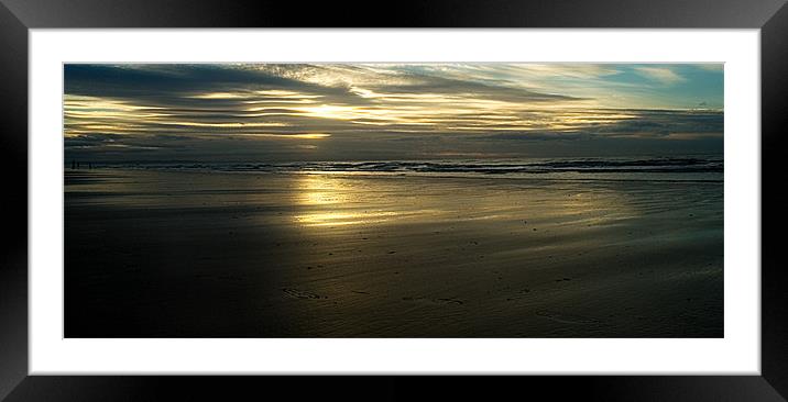 Dusk at Formby Point Framed Mounted Print by Wayne Molyneux