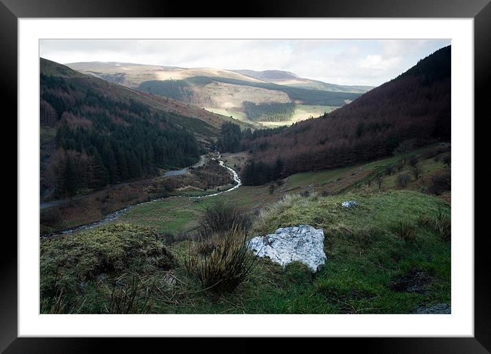 Penmachno Valley Framed Mounted Print by Wayne Molyneux