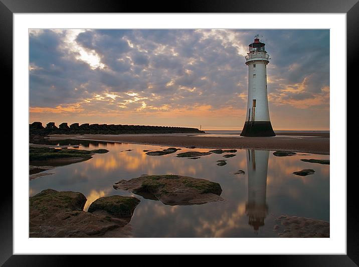 Perch Rock Lighthouse Framed Mounted Print by Wayne Molyneux