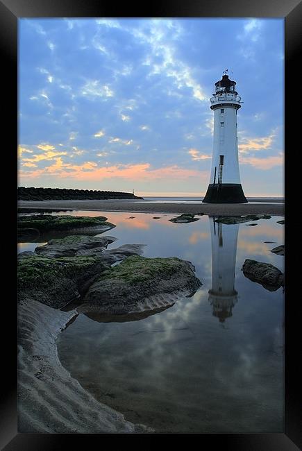 Lighthouse at Perch Rock Framed Print by Wayne Molyneux