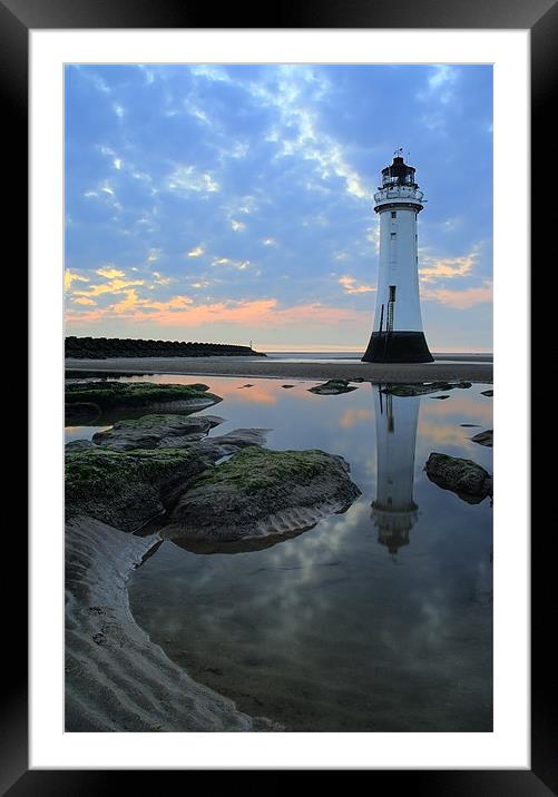 Lighthouse at Perch Rock Framed Mounted Print by Wayne Molyneux