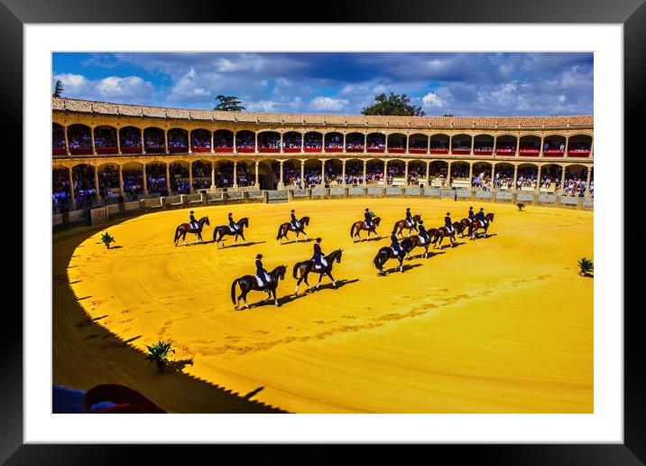 Ronda, Spain : Horse show during Feria season in A Framed Mounted Print by Arpan Bhatia