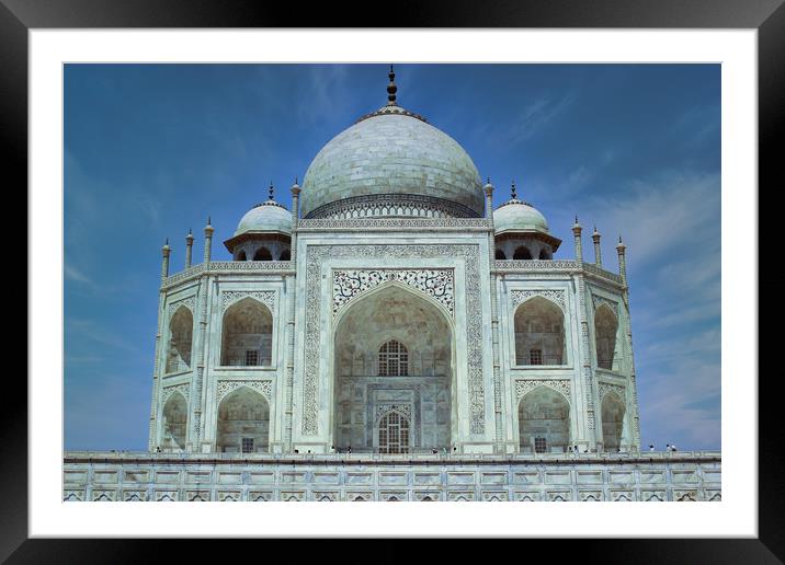 Agra, India - Close up shot of sharply focused Taj Framed Mounted Print by Arpan Bhatia