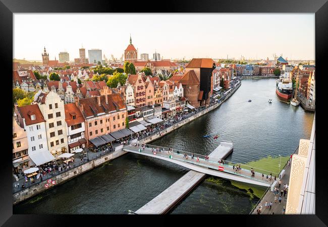 Gdansk, North Poland : Wide angle panoramic aerial Framed Print by Arpan Bhatia