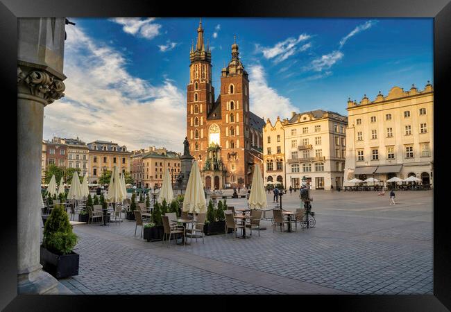 Krakow, Poland - MAY 18, 2020: The city is slowly restoring it's energy after the lockdown due to coronavirus is lifted Framed Print by Arpan Bhatia