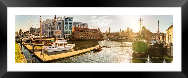 Gdansk, North Poland - August 13, 2020: Sunset Panoramic view of Framed Mounted Print by Arpan Bhatia