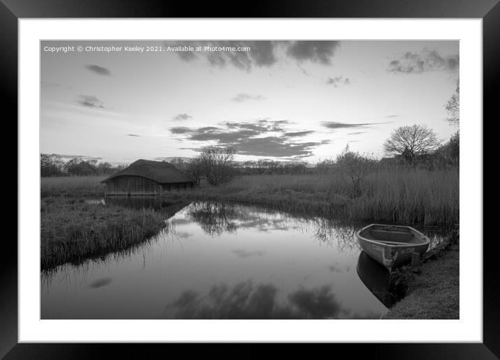 Hickling Broad Framed Mounted Print by Christopher Keeley