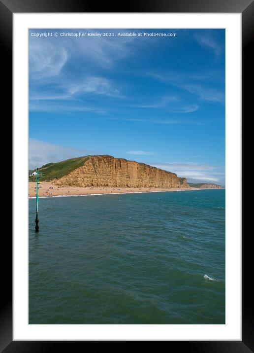West Bay beach Framed Mounted Print by Christopher Keeley