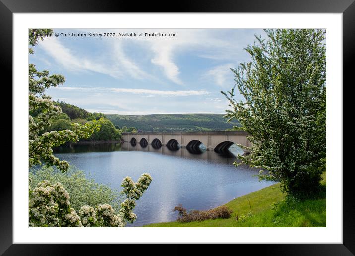 Ashopton Viaduct at Ladybower Reservoir Framed Mounted Print by Christopher Keeley