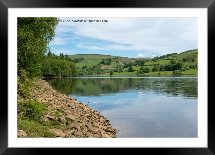 Summer reflections on Ladybower Reservoir Framed Mounted Print by Christopher Keeley