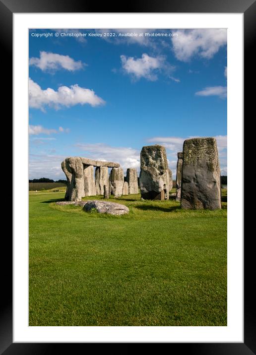 Stonehenge ancient standing stones Framed Mounted Print by Christopher Keeley
