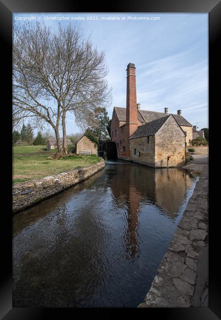 The Old Mill at Lower Slaughter in the Cotswolds Framed Print by Christopher Keeley