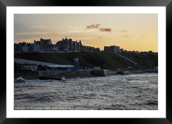 Sunset over Cromer Framed Mounted Print by Christopher Keeley