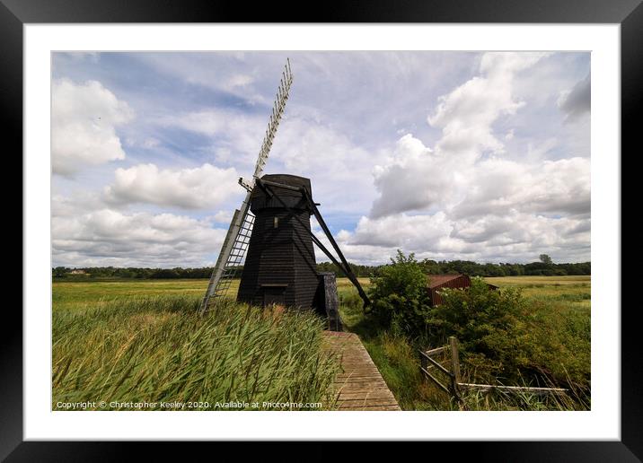 Herringfleet mill Framed Mounted Print by Christopher Keeley