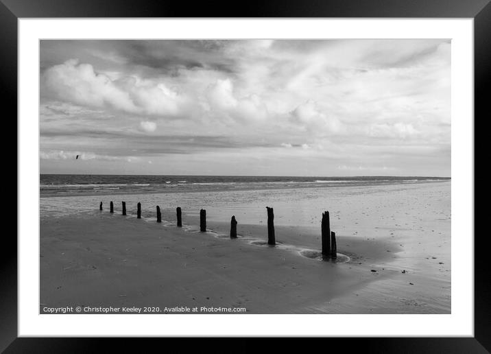 Brancaster beach Framed Mounted Print by Christopher Keeley