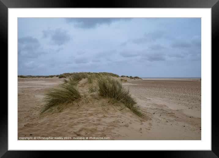Holkham beach Framed Mounted Print by Christopher Keeley
