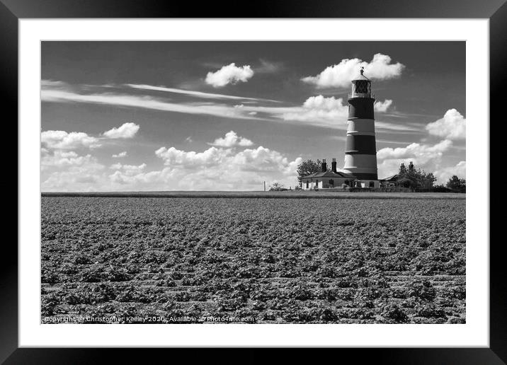 Happisburgh Lighthouse Framed Mounted Print by Christopher Keeley
