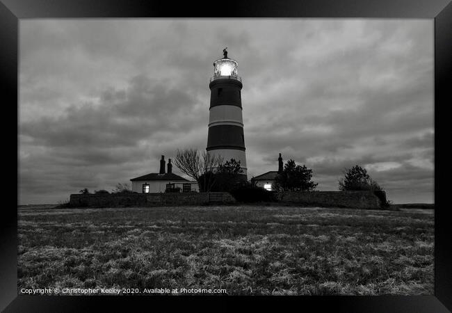 Happisburgh lighthouse  Framed Print by Christopher Keeley