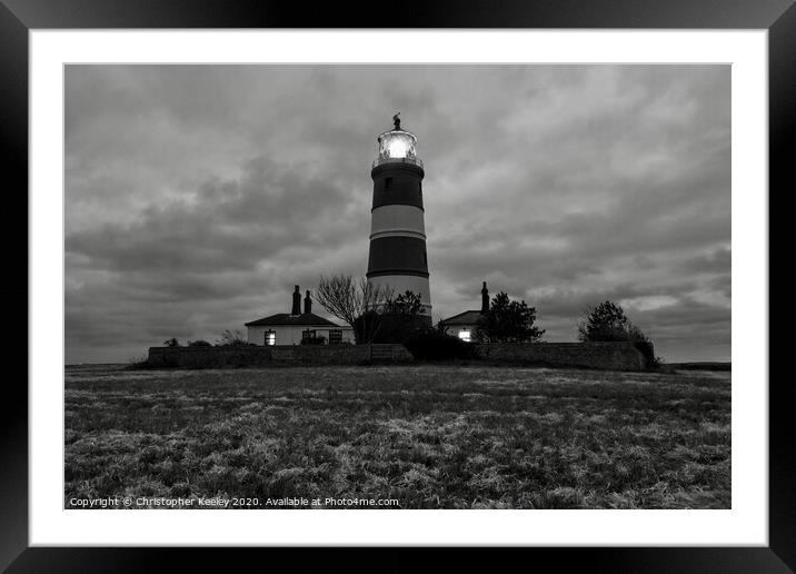 Happisburgh lighthouse  Framed Mounted Print by Christopher Keeley