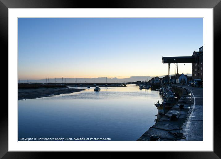 Early morning at Wells-next-the-sea Framed Mounted Print by Christopher Keeley