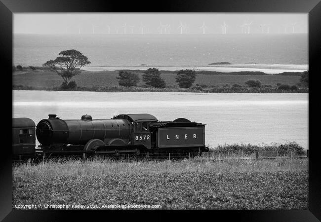 North Norfolk steam train  Framed Print by Christopher Keeley