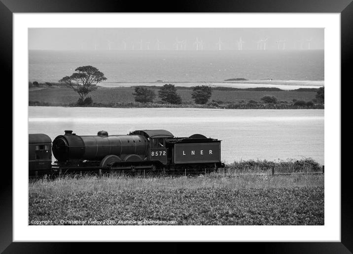 North Norfolk steam train  Framed Mounted Print by Christopher Keeley